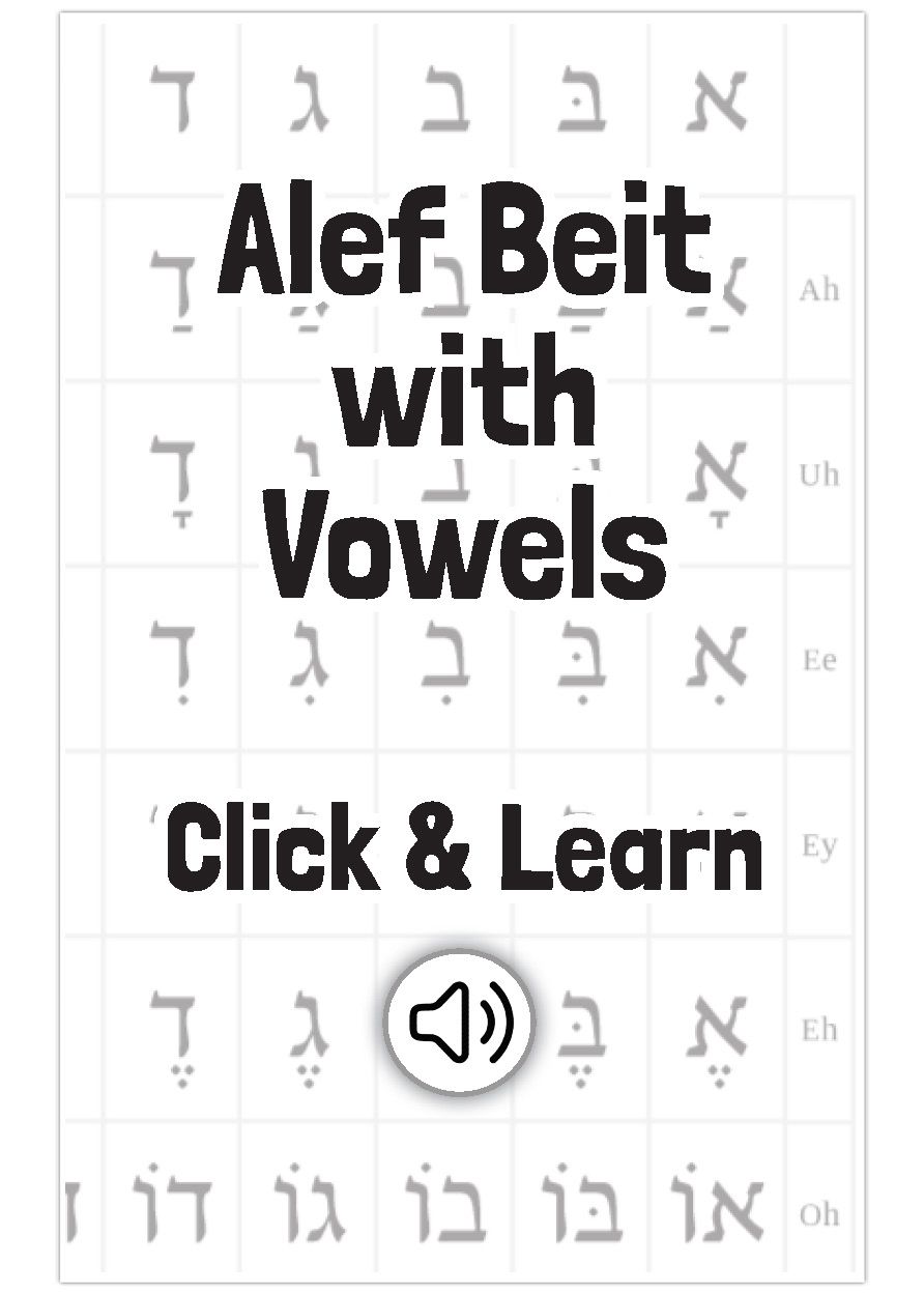 Alef Beit with Vowels Click-to-Learn